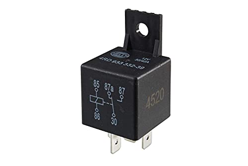Hella 4Rd 933 332-391 Relè, Corrente Di Lavoro, 12V, 5A... Poli, Contatto Di Commutazione, Con Supporto, Quantità 1