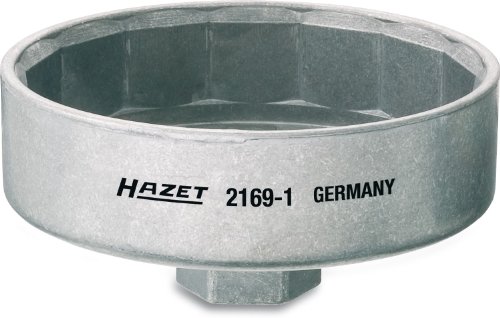 Hazet Chiave Per Filtri Dell'Olio 2169-1 | Utensile Adatto Per Vari Filtri Dell'Olio Con Diametro Di 102 Mm, Azionamento: Quadro 12,5 Mm, Uscita: Este