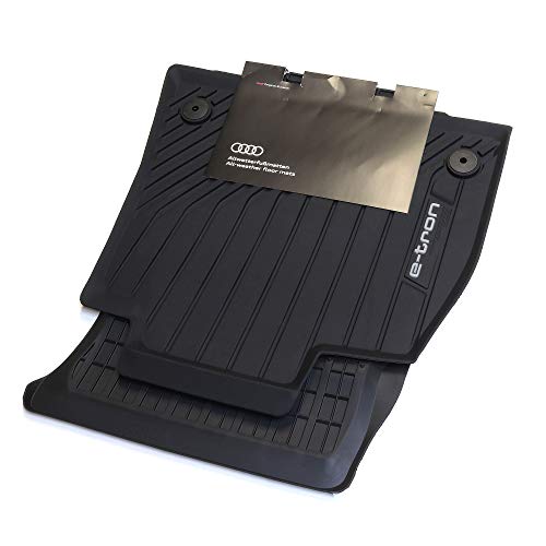 Audi 4Kl061501041 - Tappetini Anteriori In Gomma Per Tutte Le Condizioni Atmosferiche, Con Scritta E-Tron, Colore: Nero