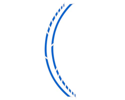 Foliatec 34450 Pin Striping Racing Stripes Gt Blu 14 A '7 Mm X 41 Cm, Incluso Distanziatore