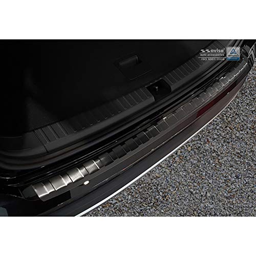 Protezione Paraurti Posteriore In Acciaio Inox Nero Compatibile Con Seat Ateca 2016- 'Ribs'