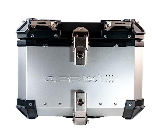 Gpr Tech Compatibile Con R 1250 R - Rs 2019/2020 E4 Top Case Alpi-Tech 35 Lt. Argento Top Case In Alluminio, Colore Argento Con Piastra Specifica Incl