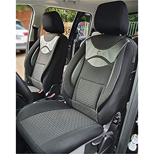 Bremer Sitzbezüge Set Di 2 Coprisedili Per Auto Compatibili Con Volvo Xc60 2 Conducenti E Passeggeri Dal 2017 / Coprisedili Per Auto, Colore Nero/Nero