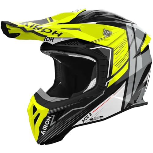 Airoh Casco Offroad Aviator Ace 2 Engine Yellow Gloss M