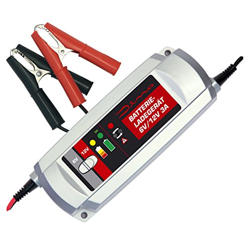 Dino Potente Caricabatterie 6V/12V 3A Per Auto E Moto, Batterie Al Piombo, Normale Aperto