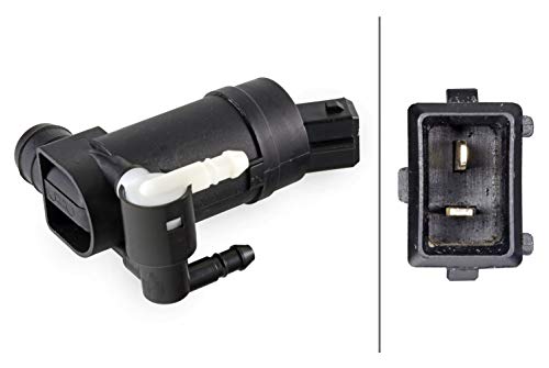 Hella 8Tw 010 958-001 Pompa Acqua Lavaggio, Pulizia Cristalli, 12V, Elettrico, Doppia Pompa