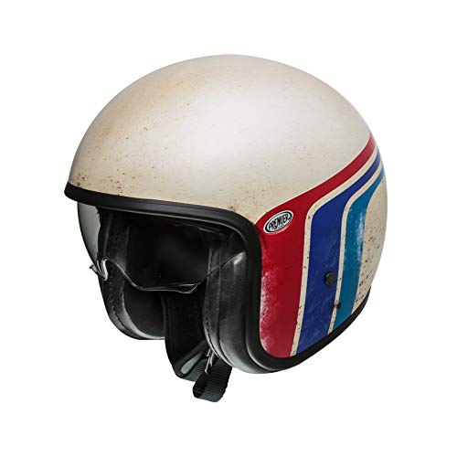 Premier Casco Vintage Btr 8 Bm,Bianco/Rosso/Blu,Xs