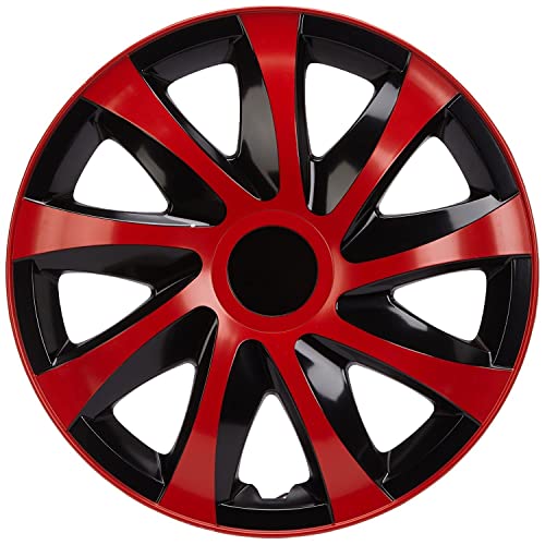 Nrm Ko240 Copricerchi Universali Draco Cs, Nero/Rosso, 16 Pollici, Confezione Da Pezzi