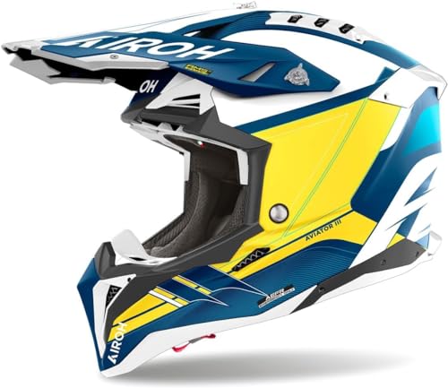 Airoh Casco Offroad Aviator 3 Saber Blue Matt M