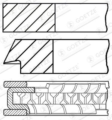 Goetze Engine 08-520500-00 - Kit Fasce Elastiche