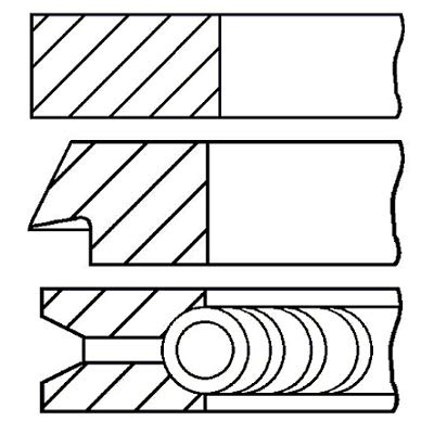 Goetze Engine 08-422200-00 Set Anelli Elastici Pistone