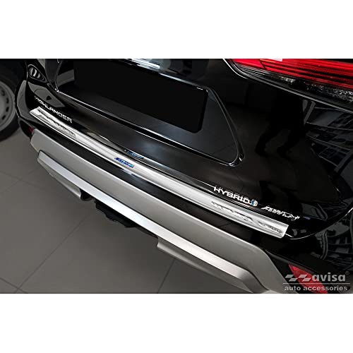 Avisa Protezione Paraurti Posteriore In Acciaio Inox Compatibile Con Toyota Highlander (Xu70) 2020- 'Hybrid'