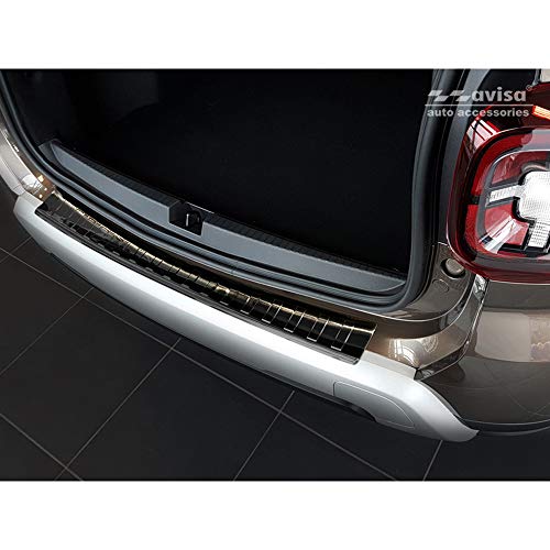 Avisa Protezione Paraurti Posteriore In Acciaio Inox Nero Compatibile Con Dacia Duster Ii 2018- 'Ribs'