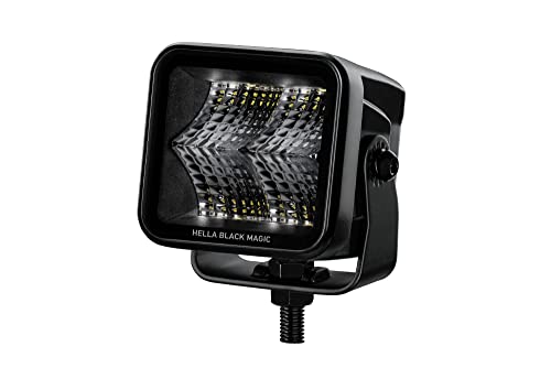 Hella 1Fa 358 176-841 Led-Faro Di Profondità, Black Magic Cube 2.7'', 12/24V, Montaggio, Esterno/Avvitato, Illuminazione Campo Vicino, Cavo 500Mm, Spi