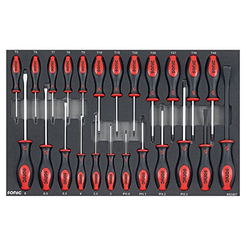 Sonic 602407 Sfs-Set Di Cacciaviti, Confezione Da 24