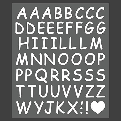 4R Quattroerre.It - 1244 - Kit Lettere Adesive Componibili, Family Stickers, Bianco