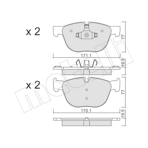 Metelligroup 22-0770-0 - Made In Italy - Pastiglie Freno