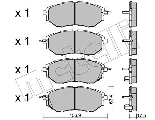 Metelligroup 22-0763-0 - Pastiglie Freno