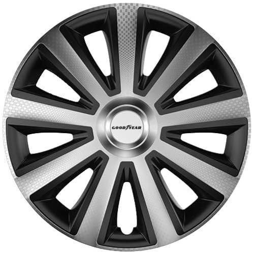 Goodyear 10623 - Copricerchi Memphis Carbon, Set Da 4 Pezzi, 40,64 Cm, Colore: Nero/Argento