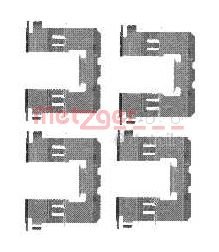 Metzger – Kit Accessori Pastiglie Per Freni, Z 1721