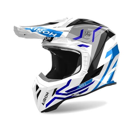 Airoh Casco Offroad Aviator Ace 2 Ground Blue Gloss Xl