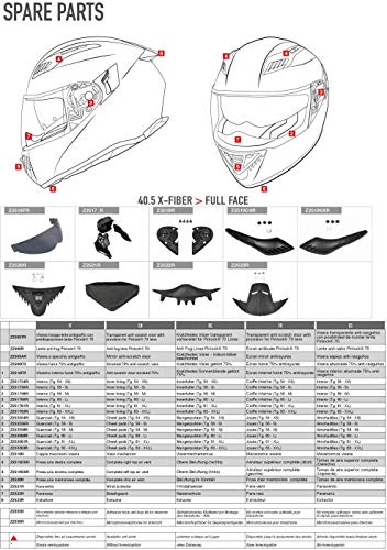 Givi Le Guance Per Hps Casco Integrale 40.5 X Della Fibra, Nero, Taglia 40