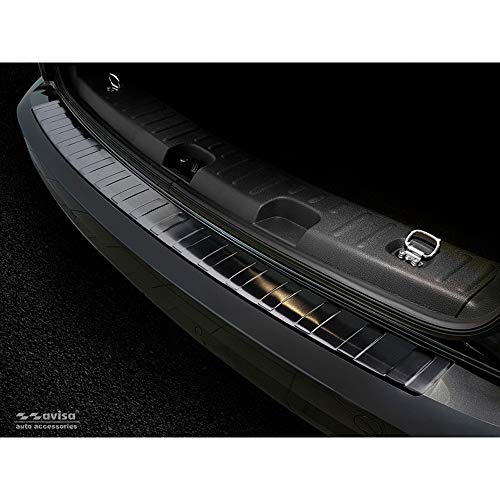 Avisa Protezione Paraurti Posteriore In Acciaio Inox Nero Compatibile Con Volkswagen Caddy 2004-2015 & Fl 2015- 'Ribs'