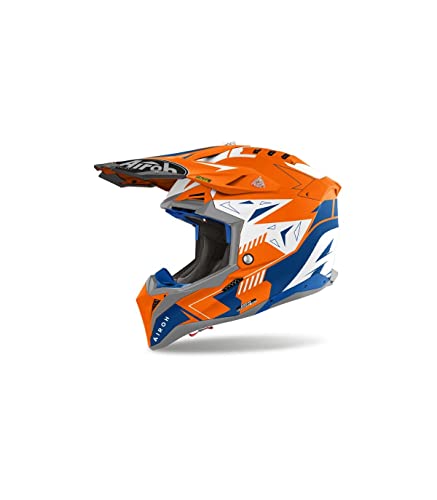 Airoh Casco Offroad Aviator 3 Spin Orange Fluo Matt Xs