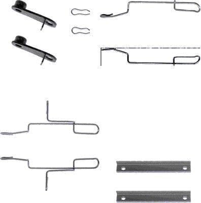 Hella Pagid 8Dz 355 202-531 Kit Accessori, Pastiglia Freno,K0081,Sistema Frenante,Bendix,Per Es. Citroen / Mega / Peugeot