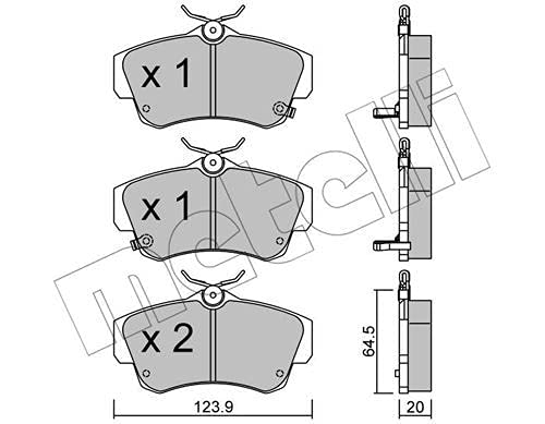 Metelligroup 22-0521-0 - Pastiglie Freno