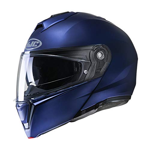 Casco Moto Hjc I90 Semi Mat Blu Metal / Semi Flat Metalic Blue, Nero/Blu, S