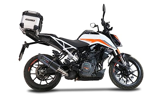 Gpr Tech Compatibile Con Duke 125 2021/2023 E5 Top Case Alpi-Tech 26 Lt. Argento Top Case In Alluminio, Colore Argento Con Piastra Specifica Inclusa C