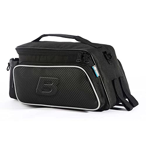 B-Race Ivb164, Bauletto Al Portapacco 10L Con Tasche Later Unisex-Adult, Nero, 39 X 15 X 17
