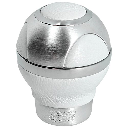 Sumex 800087W Race Sport - Pomello Leva Cambio Alu-Pelle Coronado, Bianco