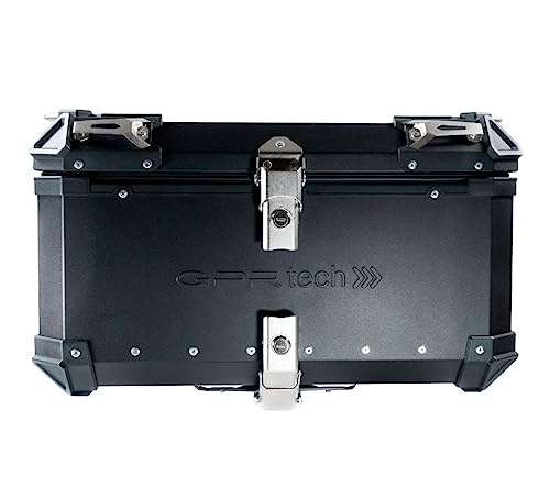 Gpr Tech Compatibile Con 800 Mt Touring 2022/2023 E5 Top Case Alpi-Tech 55 Lt Nero Top Case In Alluminio, Colore Nero Con Piastra Specifica Inclusa, C