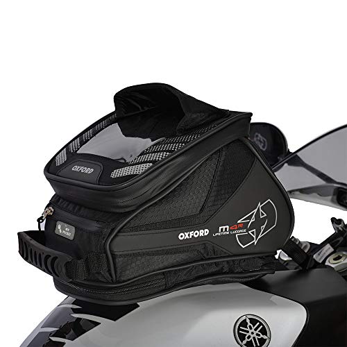 Oxford M4R - Borsa Posteriore Magnetica Per Motocicletta, Colore: Nero