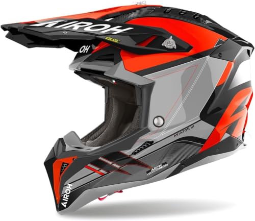 Airoh Casco Offroad Aviator 3 Saber Orange Gloss M