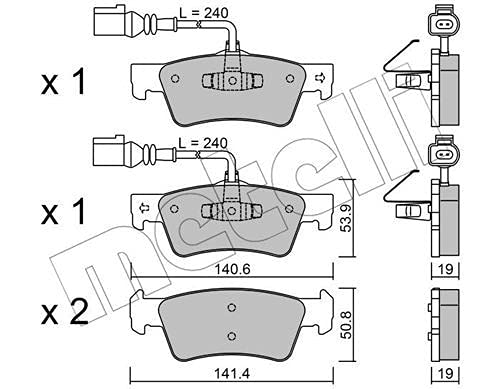 Metelligroup 22-0661-0 - Made In Italy - Pastiglie Freno