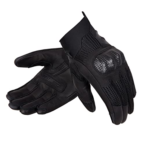 Rebelhorn Gap Iii Guanti Da Moto In Pelle Da Uomo Protezioni Caviglia Ventilazione Con Inserti In Rete Di Poliestere 3D