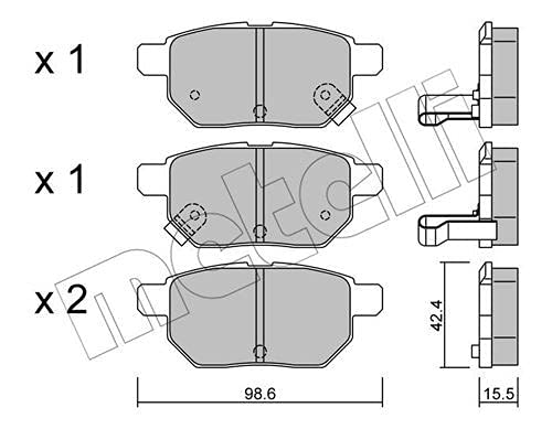 Metelligroup 22-0746-0 - Pastiglie Freno