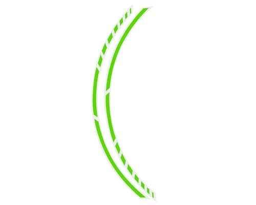 Foliatec F34448 Pin-Striping Racing Profilo Design, Verde Neon, 14 X 41 Cm
