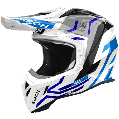 Airoh Casco Offroad Aviator Ace 2 Ground Blue Gloss S