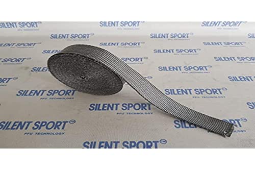 New Slim Original Silent Sport - Nastro Isolante Per Scarico, 3 Cm X 10 M, Colore: Grigio