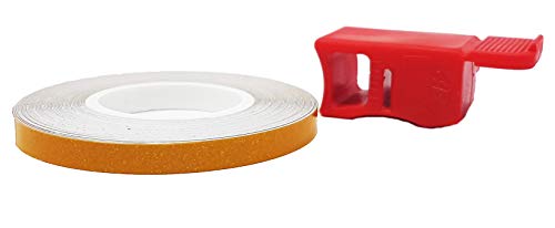 4R Quattroerre.It 10233 Wheel Stripes Strisce Rifrangenti Per Cerchi Moto Con Applicatore, Giallo, 5 Mm X 6 Mt