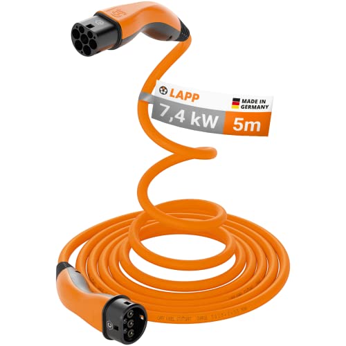 Lapp Mobility Helix - Cavo Di Ricarica Tipo 2, 7,4 Kw, Autoavvolgente, 32 A, 1 Fase, Per Auto Elettrica, Modalità 3/5 M