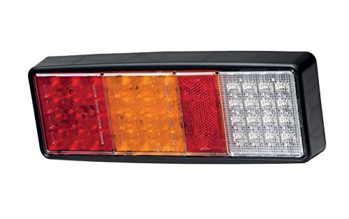 Hella Valuefit 2Vp 357 019-001 Luce Posteriore, Led, 12/24V, Montaggio, Esterno/Avvitato, Colore Diffusore Luce Policromo, Spina Spina Piatta, Dx/Sx, 