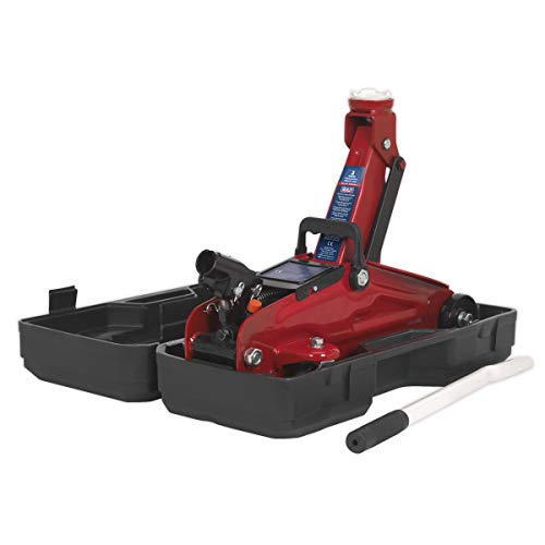 Sealey Trolley Jack 2Tonne Telaio Corto Con Il Caso Di Archiviazione