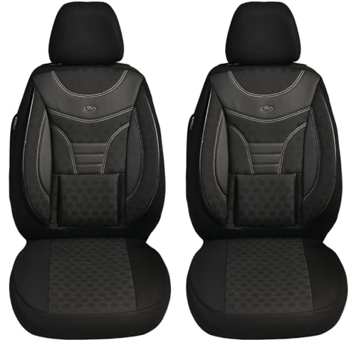 Bremer Sitzbezüge Set Di 2 Coprisedili Per Auto Compatibili Con Mitsubishi Asx Conducente E Passeggero A Partire Dal 2010, Colore Nero