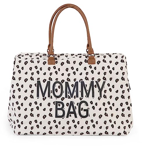 Childhome, Borsa Per La Mamma, Per Il Cambio, Da Viaggio, Grande Capacità, Fasciatoio, Tracolla Regolabile, Tasca Isolata, Leopardo