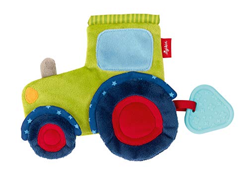 Sigikid 42301 - Panno Scoppiettante Attivo Trattore Playq Ragazze E Ragazzi Giocattoli Per Bambini Consigliato Dalla Nascita Verde/Blu